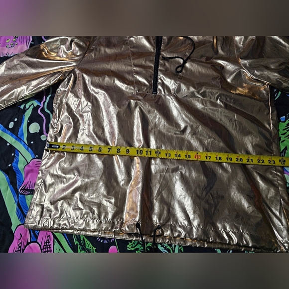 Forever 21, gold metallic windbreaker jacket Size XL - Picture 11 of 15